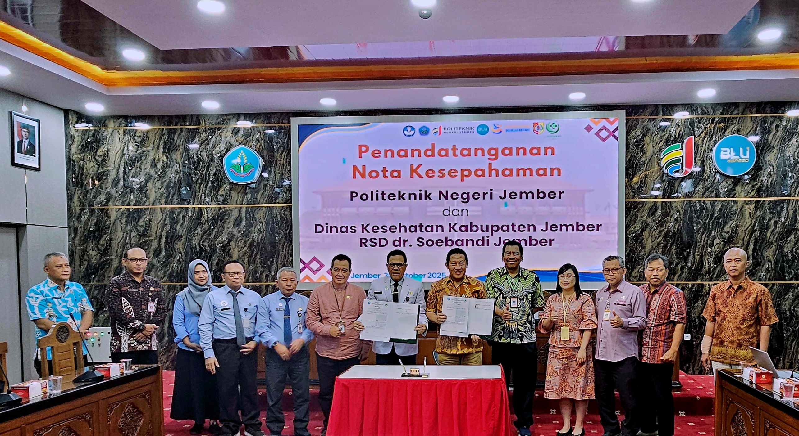 Penandatanganan Nota Kesepahaman antara Polije dng Dinas Kesehatan Jember & RSD dr. Soebandi Jember thumbnail