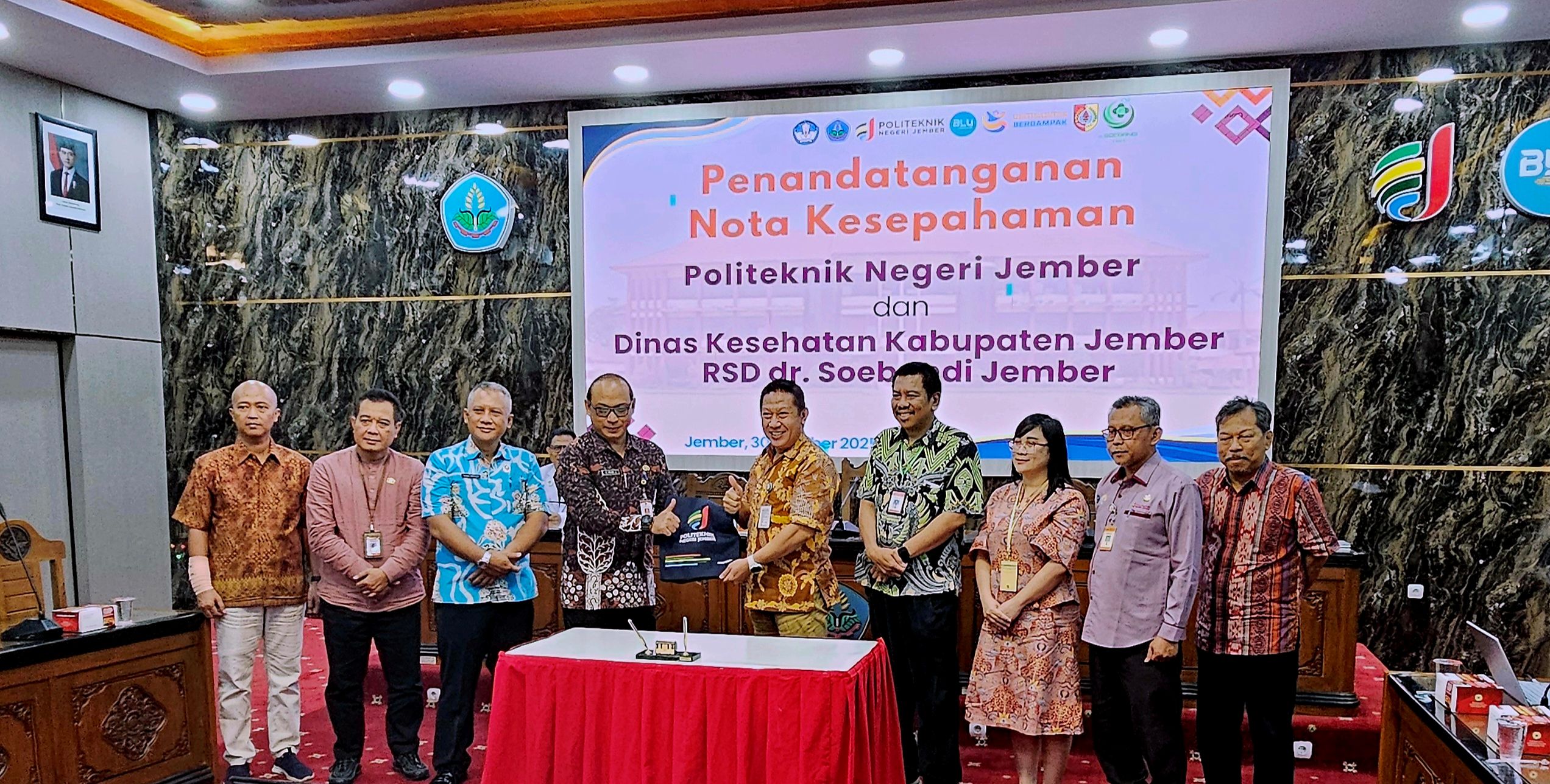 Penandatanganan Nota Kesepahaman antara Polije dng Dinas Kesehatan Jember & RSD dr. Soebandi Jember thumbnail