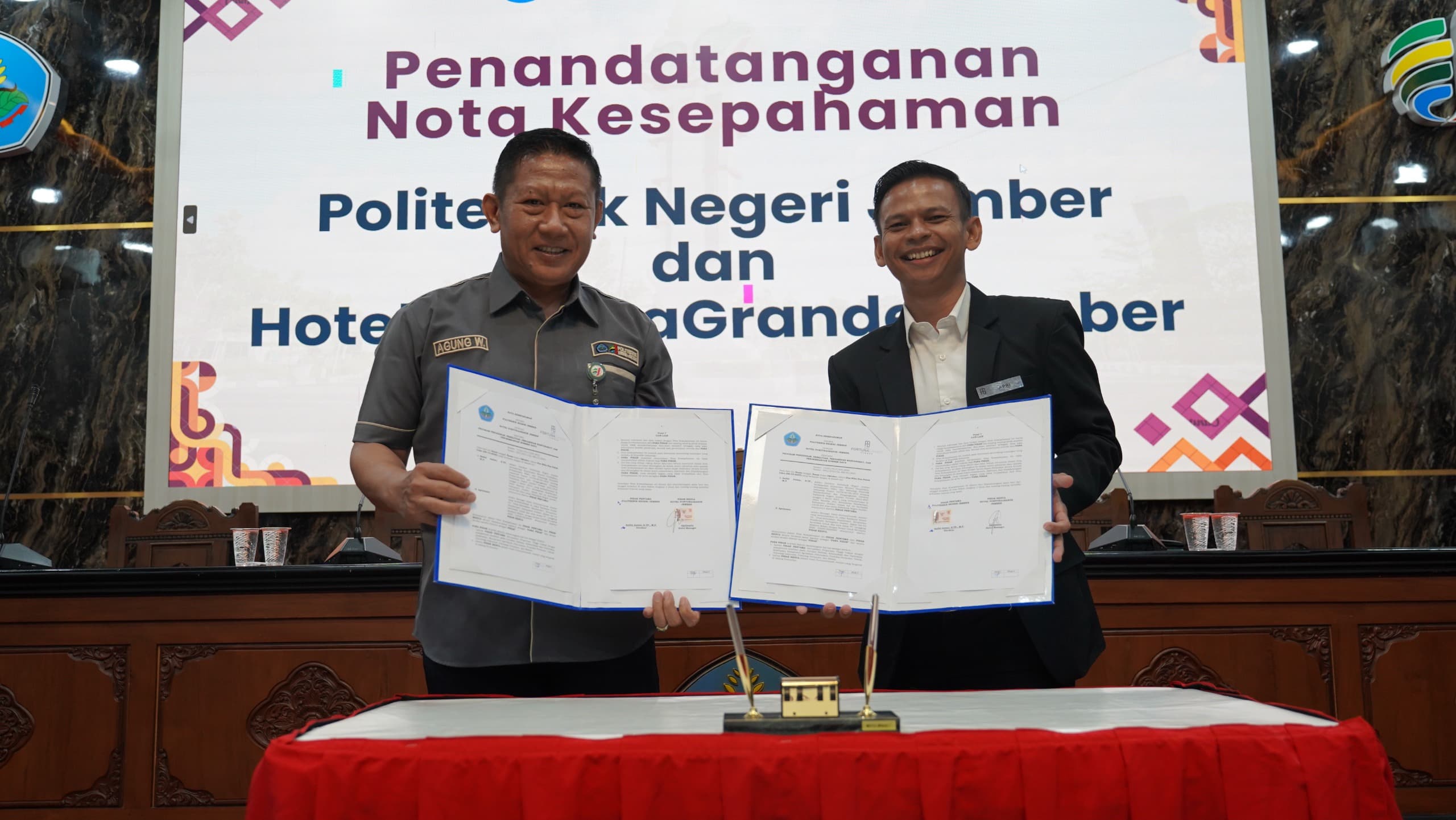 Penandatanganan Nota Kesepahaman antara Polije dengan Hotel Fortuna Grande Jember