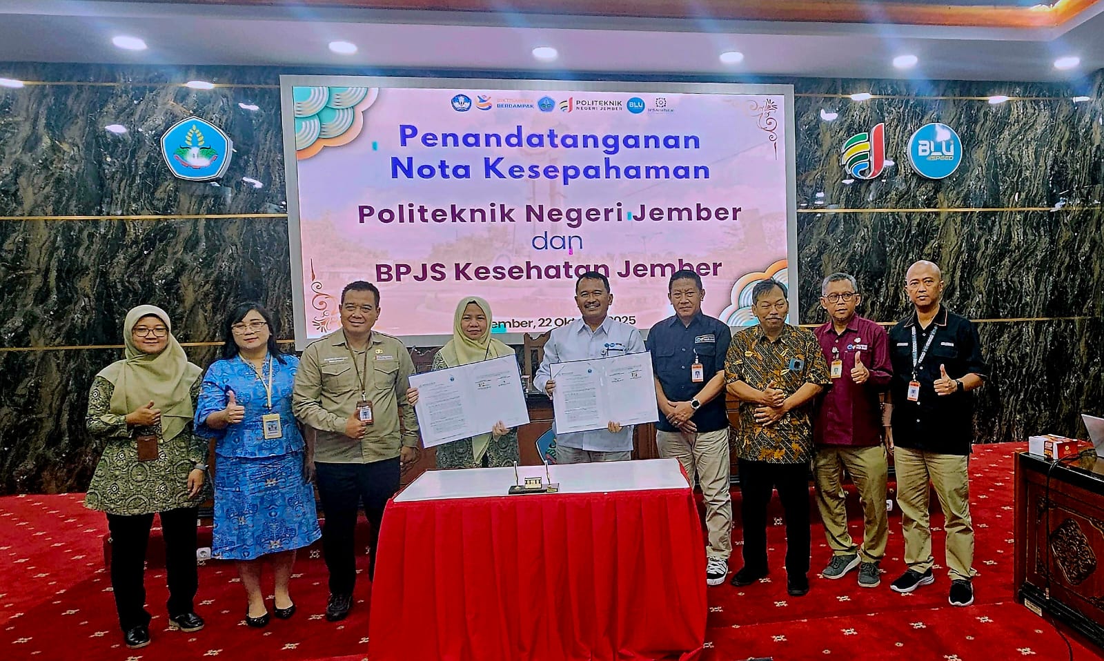Penandatanganan Nota Kesepahaman antara Polije dengan BPJS Kesehatan Cabang Jember
